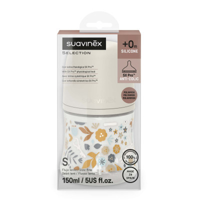 Пляшечка для годування Suavinex Wonderland 150 мл, фізіологічна, повільний потік, біла (308741) Вінниця - фото 3