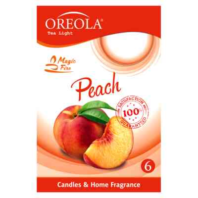 Ароматична свічка Oreola Персик 6 шт (5908252829156) Вінниця