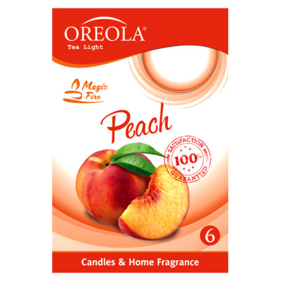 Ароматична свічка Oreola Персик 6 шт (5908252829156) Вінниця - фото 1