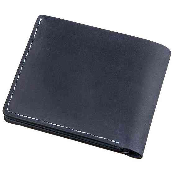 Оригінальна портмоне комбі двох кольорів унісекс на магніті Синє (GRANDE PELLE) Київ