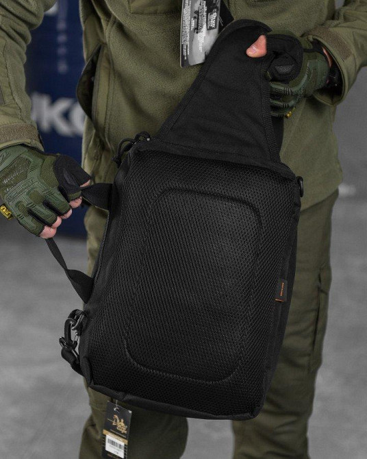Сумка-слінг тактична з однією лямкою SILVER KNIGHT 8 л black ВТ6396 Одеса - фото 6