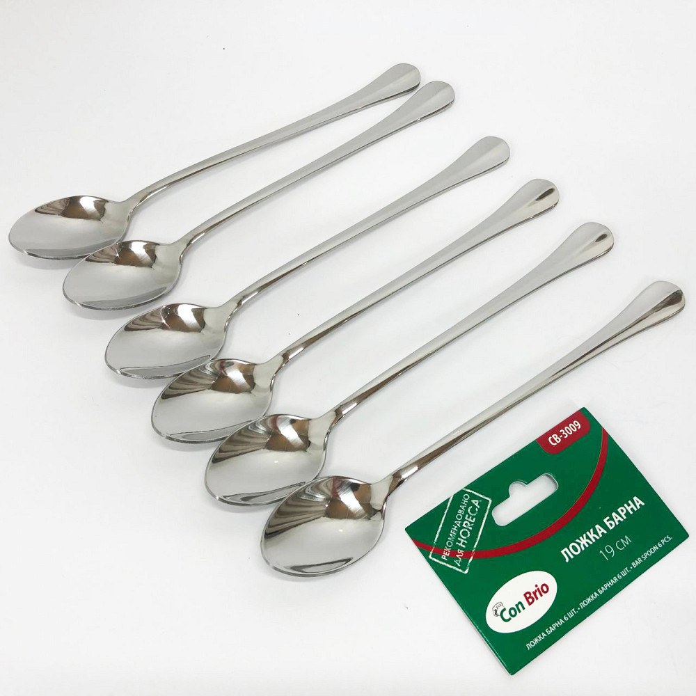 Набір барних ложок Con Brio CB-3009 6 шт BA-93 Львів - фото 9