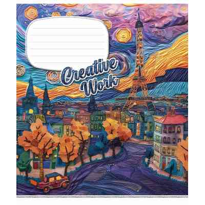 Зошит Школярик Creative work 18 аркушів клітинка (018-3537K) Вінниця