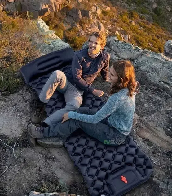 Туристический надувной матрас Каремат с подушкой со встроенным насосом 60 см на 190 см. Outdoor Sleeping Коломия - фото 2