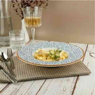 Тарілка By Bone серія "Tinta" Edera для пасти з прямим бортом 25 см (TN-EA-GT-25-CK) Вінниця