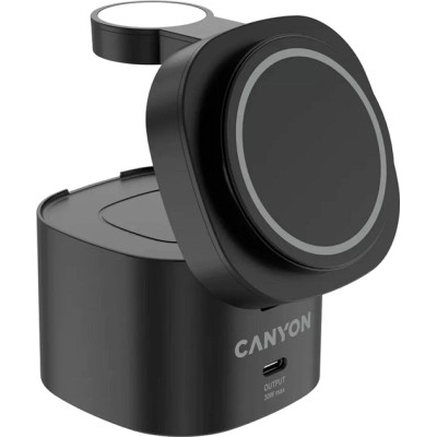 Зарядное устройство Canyon 4-in-1 wireless charging stand 30W + charger 65W + cable 1.0m black (CNS-WCS405B) Винница - изображение 7