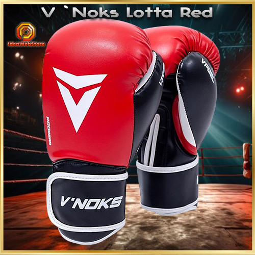 Боксерские перчатки V`Noks Lotta Red 12 унций красные Профессиональная защита для тренировок и соревнований Киев - изображение 1