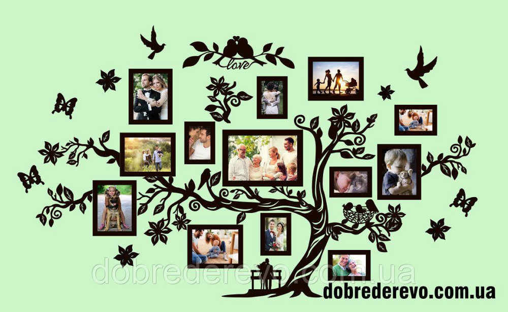 Семейное дерево Love  на 13 фото рамок, Родовое дерево Love Вижница - изображение 3