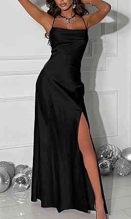 Жіноча стильна елегантна сукня з розрізом дабл сатин Одеса