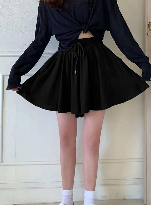 Жіноча зручна повсякденна спідниця-шорти міні  двонитка Одеса - фото 3