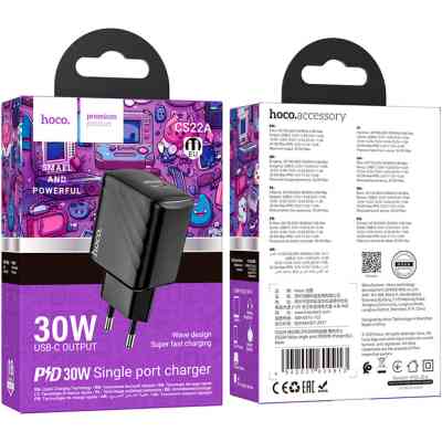Зарядное устройство HOCO CS22A Value USB-C PD30W Black (6942007609913) Винница