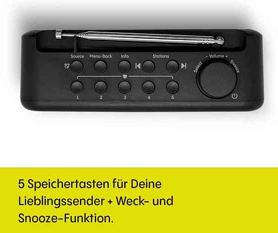 Радио портативное Pure DAB+/FM с Bluetooth, LCD-дисплеем, питание от сети или батареек, радиоприемник с часами Киев