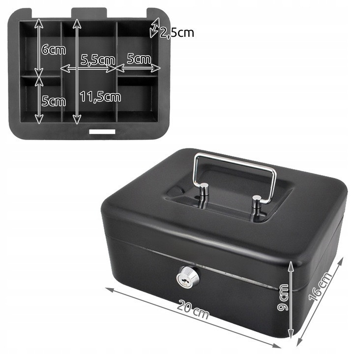 Металлический Ящик копилка для ключей и денег с 2 ключами Malatec (0822) Нововолынск - изображение 6