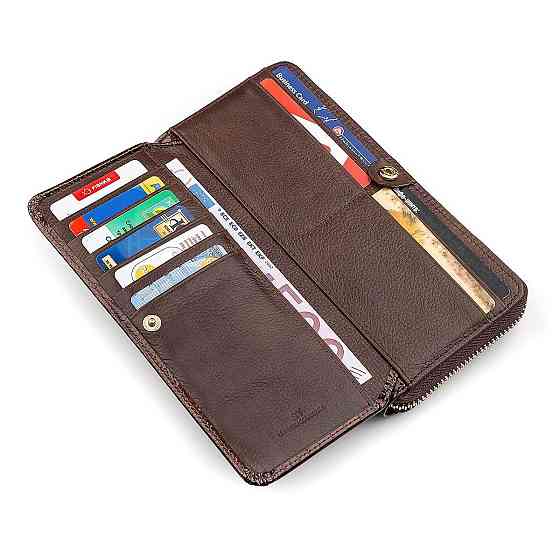 Гаманець жіночий ST Leather 18438 (S7001A) багатофункціональний Коричневий Київ