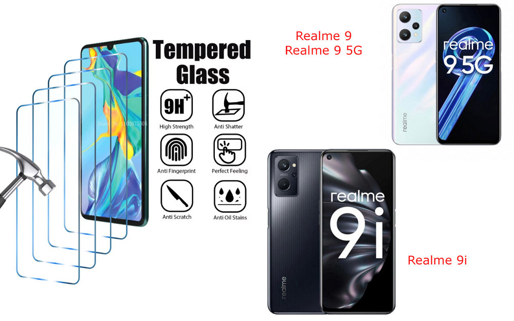 Захисне скло ArmorGlass для Realme 9, Realme 9i, Realme 9 5G – стійке до подряпин та ударів Київ - фото 1