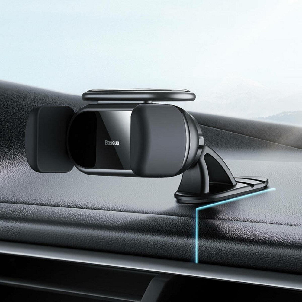 Автотримач для телефона Baseus Steel Cannon pro Solar Electric Car Mount Black Ковель - изображение 7