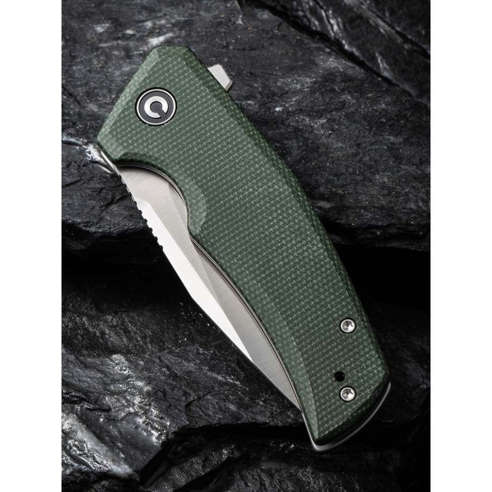 Ніж складаний кишеньковий Civivi Regulatron, (7.6 см) Nitro-V / Micarta темно-зелений Київ - фото 13