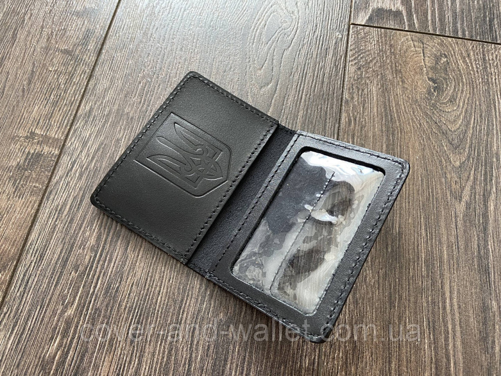 Кожаная обложка для прав или Id паспорта с Гербом Украины Киев - изображение 7