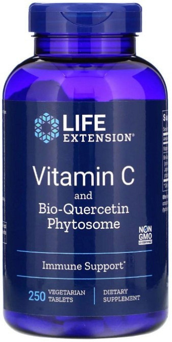 Вітамін С + біо-кверцетин Life Extension Vitamin C and Bio-Quercetin Phytosome 250 вег таблеток Київ - фото 1