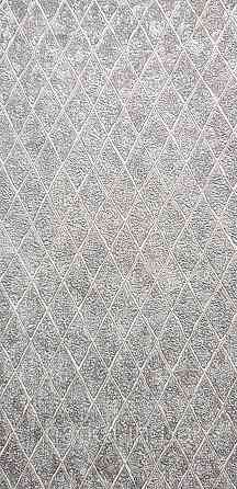 Шпалери вінілові на флізеліні Marburg Aura метрові смуги сіточкою структурні сіро-бежеві Київ