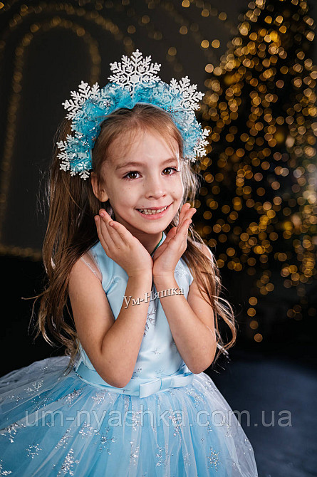 Обруч обідок Сніжинка корона Снігова королева Срібна Кривий Ріг - фото 12