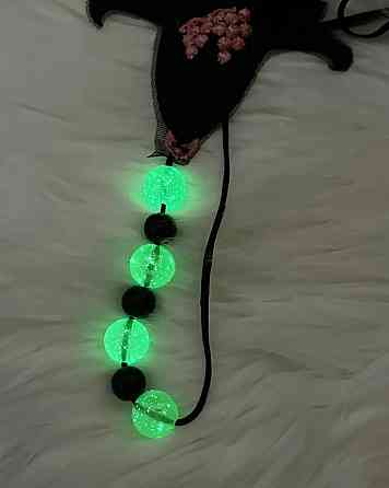 Труси з намистом фосфорні one size чорний Київ