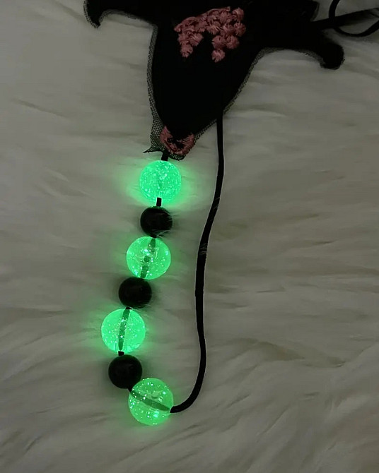 Труси з намистом фосфорні one size чорний Київ - фото 4