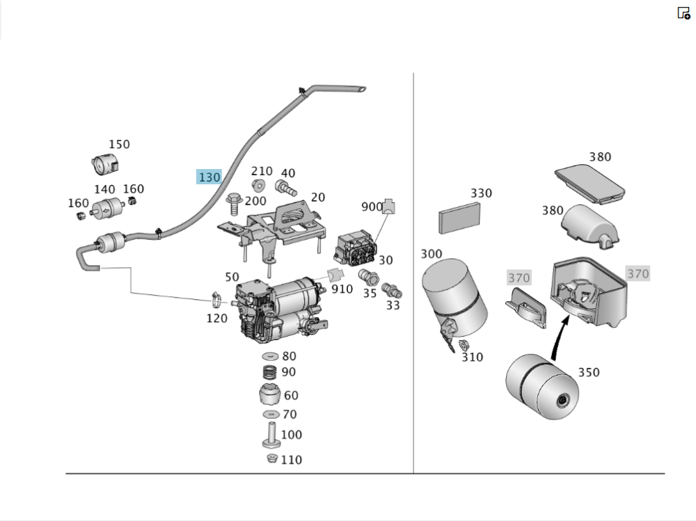 Mercedes-Benz  A1663200069 Шланг фільтра компресора підвіски ML/GLE W166 GLE Coupe C292 W448 GL/GLS X166 Одеса - фото 3