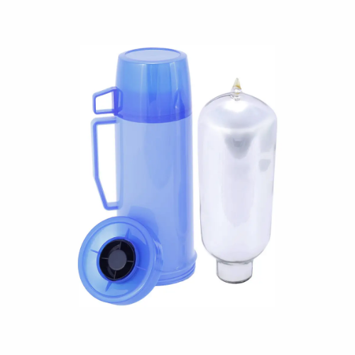 Термос 1000мл скляна колба + пластикова чашка (синій,зелений,червоний) KAMILLE 2072 Житомир - изображение 13