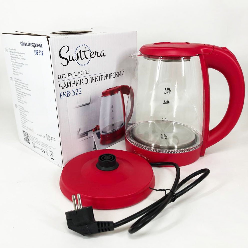 Електричний чайник з індикатором живлення Suntera, Електрочайник фірмовий, Тихий побутовий чайник WD-32 Івано-Франківськ - фото 5