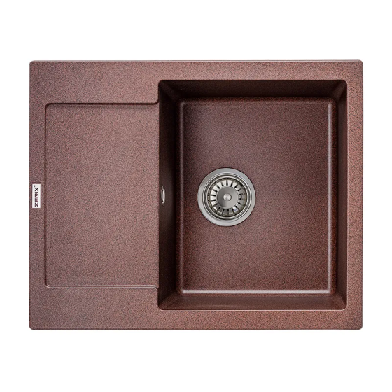 Мийка Zerix ZS-6250S-12 Коричнева (ZX4592) Киев