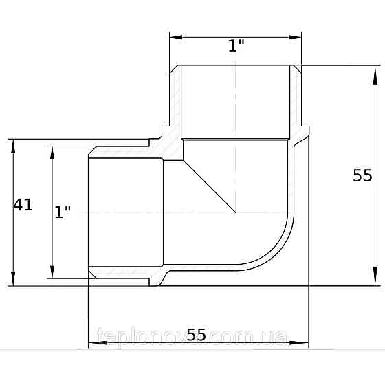 Куточок нікельований 1| НР х 1| НР штампований А0131А(нк) VA Чернівці