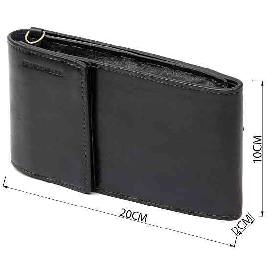 Мужская кожаная сумка-кошелек GRANDE PELLE 11440 Черный Киев