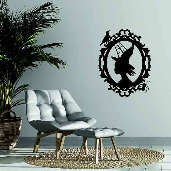 Декоративне настінне Панно «Ведьма», Декор на стіну 70*54 см, Чорний Київ