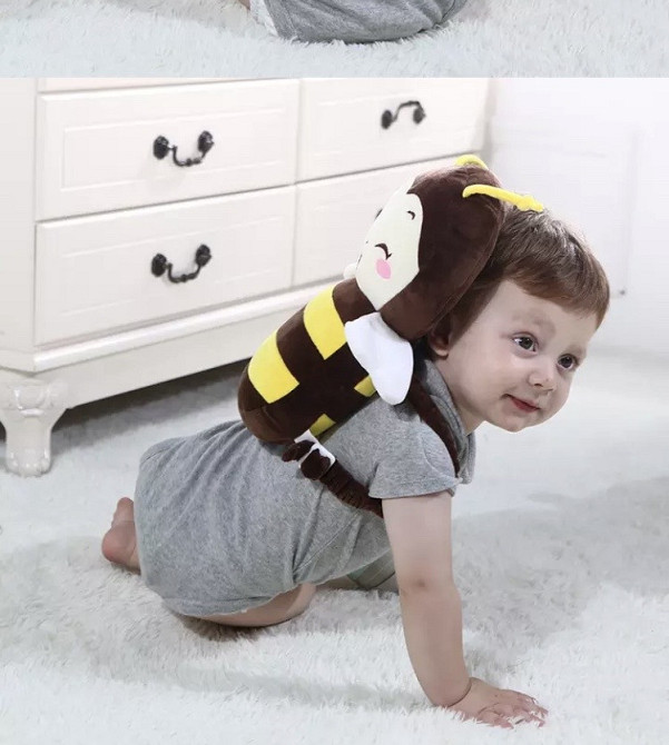 Подушка для защиты головы младенца Ангелочек, цвет желтый, подушка противоударная мультяшная , от 3 мес Киев - изображение 8