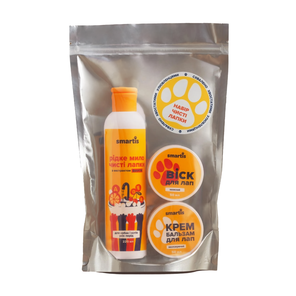 Набор по уходу за лапами Smartis воск мыло крем-бальзам Винница - изображение 1