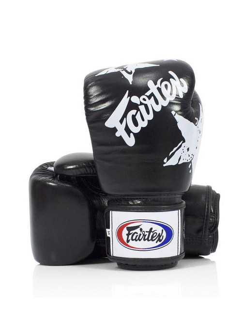 Боксерські рукавиці Fairtex BGV1 Nation Print Black 14 унцій (бинти в комплекті) Кам'янське - фото 2