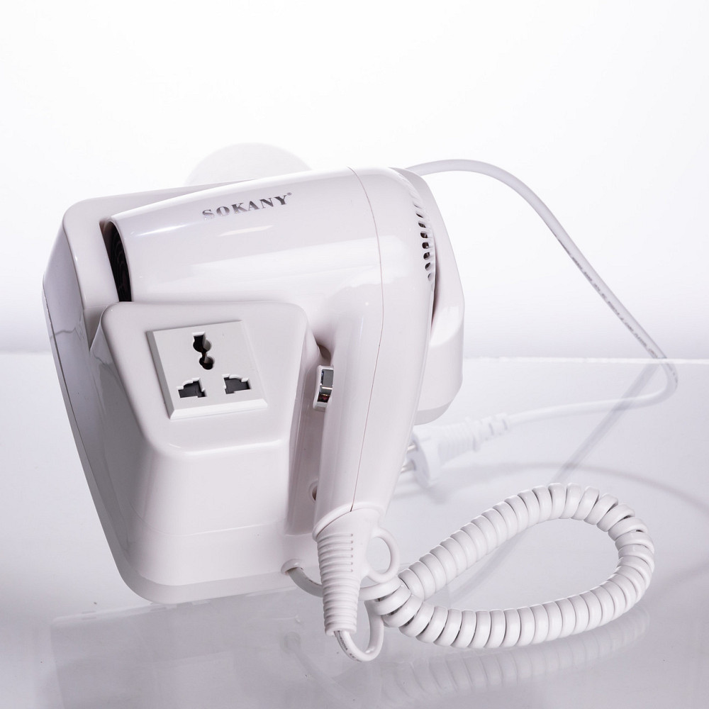 Фен настінний для сушіння волосся побутовий фен для укладання компактний потужний 1200 Вт SK-CF-2217 Київ - фото 5