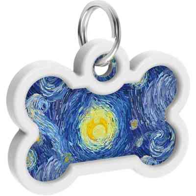 Адресник для животных WAUDOG Smart ID с QR паспортом "Водяные лилии", кость 40х28 мм (0640-0201) Винница