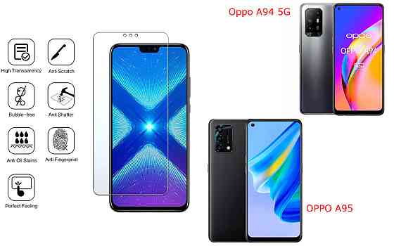 Защитное стекло NeoGlass для Oppo A94 5G, OPPO A95 – ультрапрозрачное и устойчивое Киев