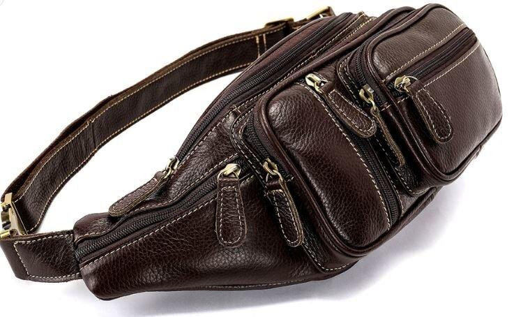 Поясная cумка объемная мужская Vintage 14860 Коричневая Киев - изображение 7