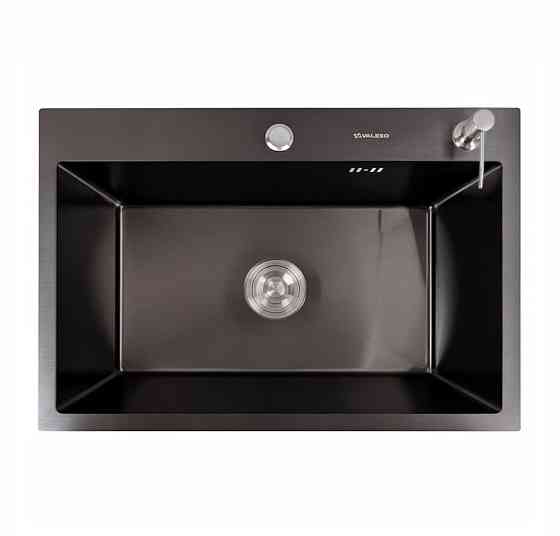 Кухонна мийка 65*45 PVD чорна VALESO Handmade (3,0/1,5) Коломыя