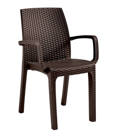Стілець садовий пластиковий BICA Verona armchair, коричневий Київ