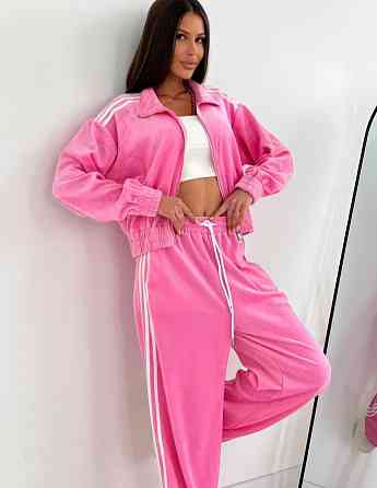 Жіночий стильний розкішний костюм з м'якого плюшевого велюру Рожевий, 44 Одеса