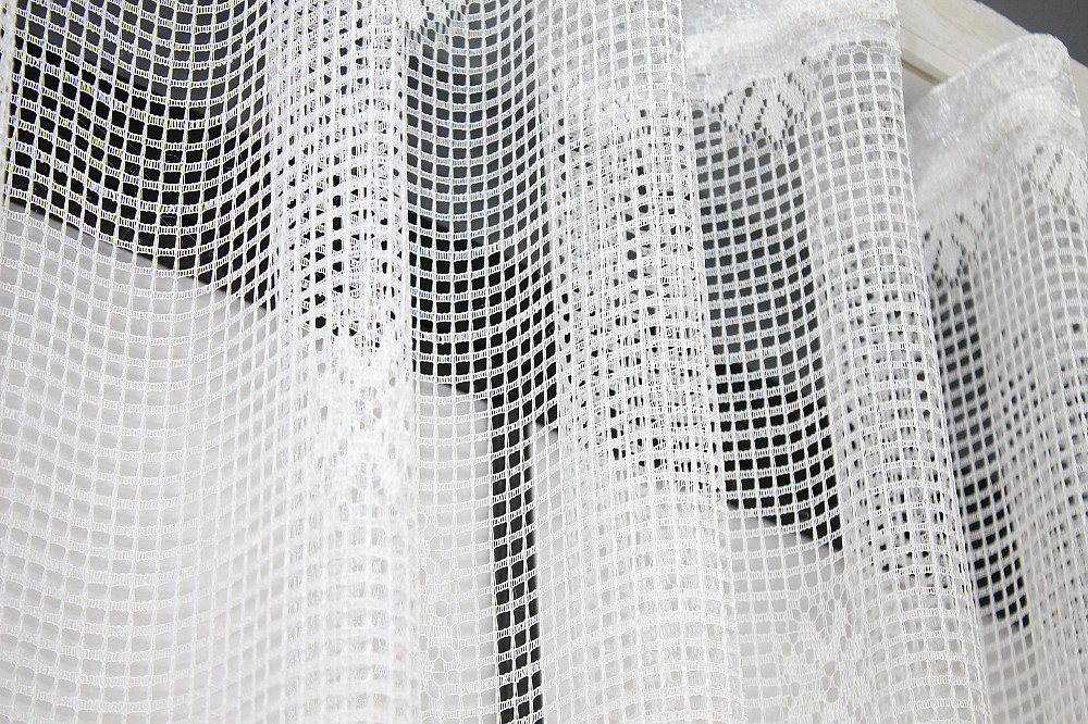 Тюль сітка висотою 1,5м, колекції "Juli" колір білий з коричневим 368т Київ - фото 5