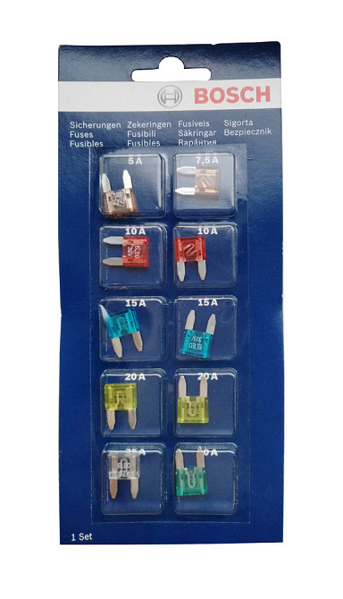 Комплект предохранителей BOSCH (1x5/7.5/25/30A; 2x10/15/20A) mini Харьков - изображение 1