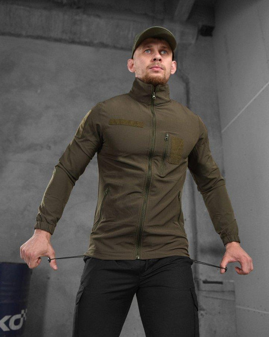 Вітровка чоловіча хакі на змійці 52 Одеса - фото 1