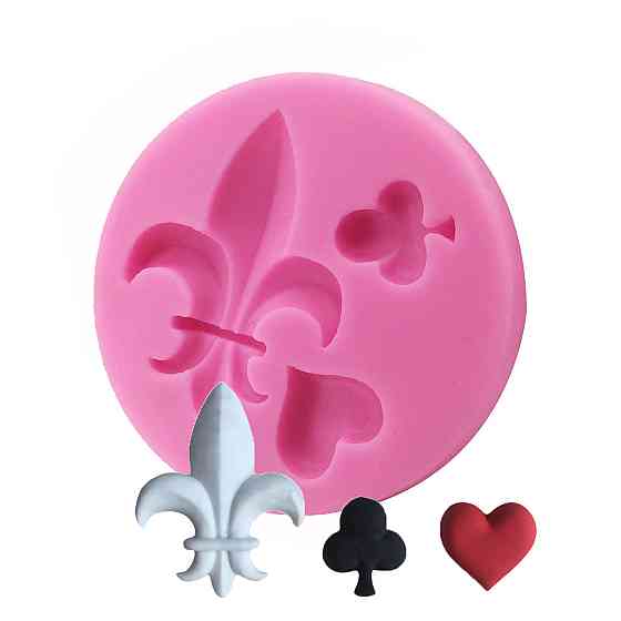 Силиконовый молд масть карты 65 мм розовый Киев