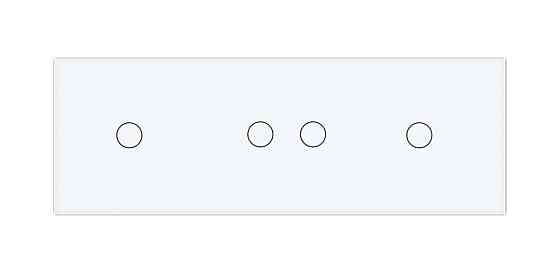 Розумний сенсорний ZigBee вимикач 4 сенсора (1-2-1) Livolo білий скло (VL-C701Z/C702Z/C701Z-11) Коломыя