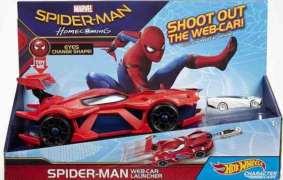 Машинка Хот Вилс Человек Паук пускатель Hot Wheels Marvel Spider-Man.  ОРИГІНАЛ! Харьков